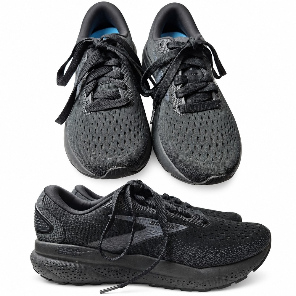 BROOKS Ghost 16 Neutral Running Sneaker Wmn Sz 7.5D Triple Black Gel Foam 03/24